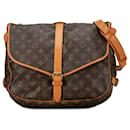 Brown Louis Vuitton Monogram Saumur 35 Crossbody Bag