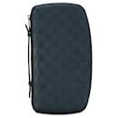 Portafogli lunghi blu Louis Vuitton Damier Infini Atoll Travel Organizer