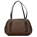 Bolsa de ombro Louis Vuitton Damier Ebene Rivington GM marrom