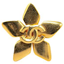 Gold Chanel CC Star Brooch
