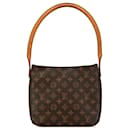 Bolsa de ombro Louis Vuitton Monogram Looping MM marrom