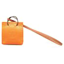 Orange Hermès Milo Lambskin Swift Shopping Bag Charm Key Chain