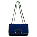 Blue Chanel Small Jersey CC Filigree Flap Crossbody Bag