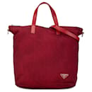 Red Prada Tessuto Stampato Satchel