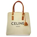 Cabas horizontal en toile Celine beige - Céline