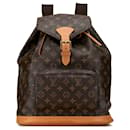 Brown Louis Vuitton Monogram Montsouris GM Backpack