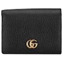 Black Gucci Leather GG Marmont Small Wallet