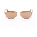 Cartier Santos-Dumont Lunettes de soleil en bois 61 16 130b