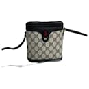 Gucci GG Canvas Web Vanity Bag Sac à bandoulière en cuir en bon état