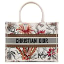 Borsa a libro Dior bianca media Toile de Jouy Tropicalia