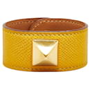 Bracelet en cuir Hermes Leather Médor Bangle en bon état - Hermès