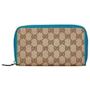 Gucci GG Canvas Zip Around Wallet Canvas Long Wallet 363423 in good condition