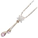 LuxUness 14k Gold Diamond Drop Necklace Metal Necklace in Excellent condition - & Other Stories
