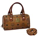 Sac à main MCM Vicetos Logogram PVC 2façon Brown Auth bs14469