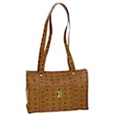 Borsa tote con logo MCM Vicetos PVC Marrone Auth mr215