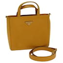 PRADA Handtasche Safiano-Leder 2Weg Orange Auth 76420 - Prada