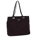 PRADA Tote Bag Nylon Bordeaux Auth 76127 - Prada