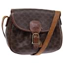 CELINE Macadam Canvas Shoulder Bag PVC Brown Auth bs14796 - Céline