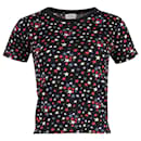 Saint Laurent Star-Print T-Shirt in Black Cotton