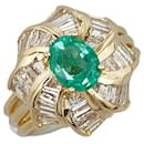 LuxUness 18K Emerald Diamond Ring  Metal Ring in Excellent condition - & Other Stories