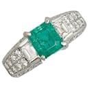 Bague en métal LuxUness Platinum Emerald Ring en excellent état - & Other Stories
