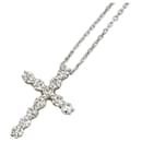 Luxus 18K & Platin Diamant Kreuz Ring Metall Halskette in gutem Zustand - & Other Stories