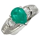 LuxUness Platinum Emerald Ring  Metal Ring in Excellent condition - & Other Stories