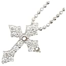 Luxus 18K Diamant-Kreuz-Halskette, Metallhalskette in ausgezeichnetem Zustand - & Other Stories