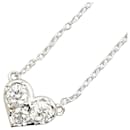 LuxUness Platinum Diamond Heart Necklace Metal Necklace in Excellent condition - & Other Stories