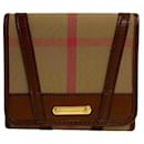 Burberry Nova Check Trifold Wallet Leather Short Wallet in Good condition