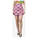 Pink geometric pattern mini skirt - size S - Autre Marque