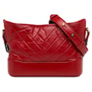 Chanel Red Small Chevron Lambskin Gabrielle Crossbody