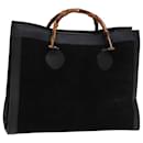 GUCCI Borsa tote in bambù Pelle scamosciata Nera 002 1186 0259 auth 75677 - Gucci