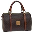 CELINE Macadam Canvas Boston Tasche PVC Leder Braun Auth 76580 - Céline