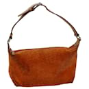 CELINE C Macadam Canvas Shoulder Bag Orange Auth 76078 - Céline