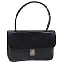 CELINE Hand Bag Leather Navy Auth 76089 - Céline