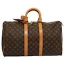 Louis Vuitton Monograma Keepall 45 Boston Bag M41428 Autenticação de LV 75557