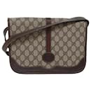 GUCCI GG Supreme Web Sherry Line Bolso de hombro Cuero PVC Beige Auth ep4229 - Gucci