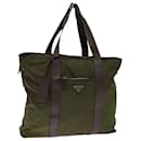 PRADA Boston Bag Nylon Khaki Auth 76006 - Prada