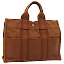 HERMES Fourre Tout PM Hand Bag Canvas Brown Auth bs14838 - Hermès