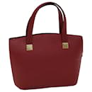 CELINE Sac à Main Cuir Rouge Auth 76090 - Céline