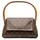 Mini bolsa de ombro Louis Vuitton com monograma marrom