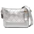 Silver Chanel Small Metallic Gabrielle Crossbody Bag