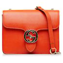 Sac à bandoulière orange Gucci à petit dollar avec G entrelacés