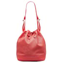 Red Louis Vuitton x Sofia Coppola Flore Perforated Noe Bucket Bag