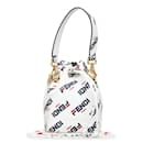 White Fendi Fendi X Fila Mania Mini Mon Tresor Bucket Bag