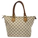 White Louis Vuitton Damier Azur Saleya PM Handbag