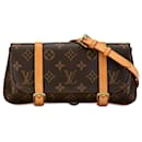 Braune Louis Vuitton-Monogramm-Pochette-Marelle-PM-Gürteltasche