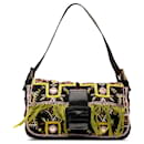 Borsa a tracolla Baguette con perline ricamate Fendi marrone