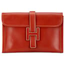 Pochette Hermès Box Calf Jige PM rouge